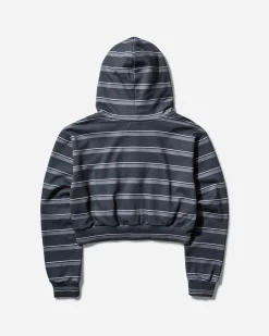 Nii Hai Sweatshirts^Women's Striped Knee High Hoodie Grey