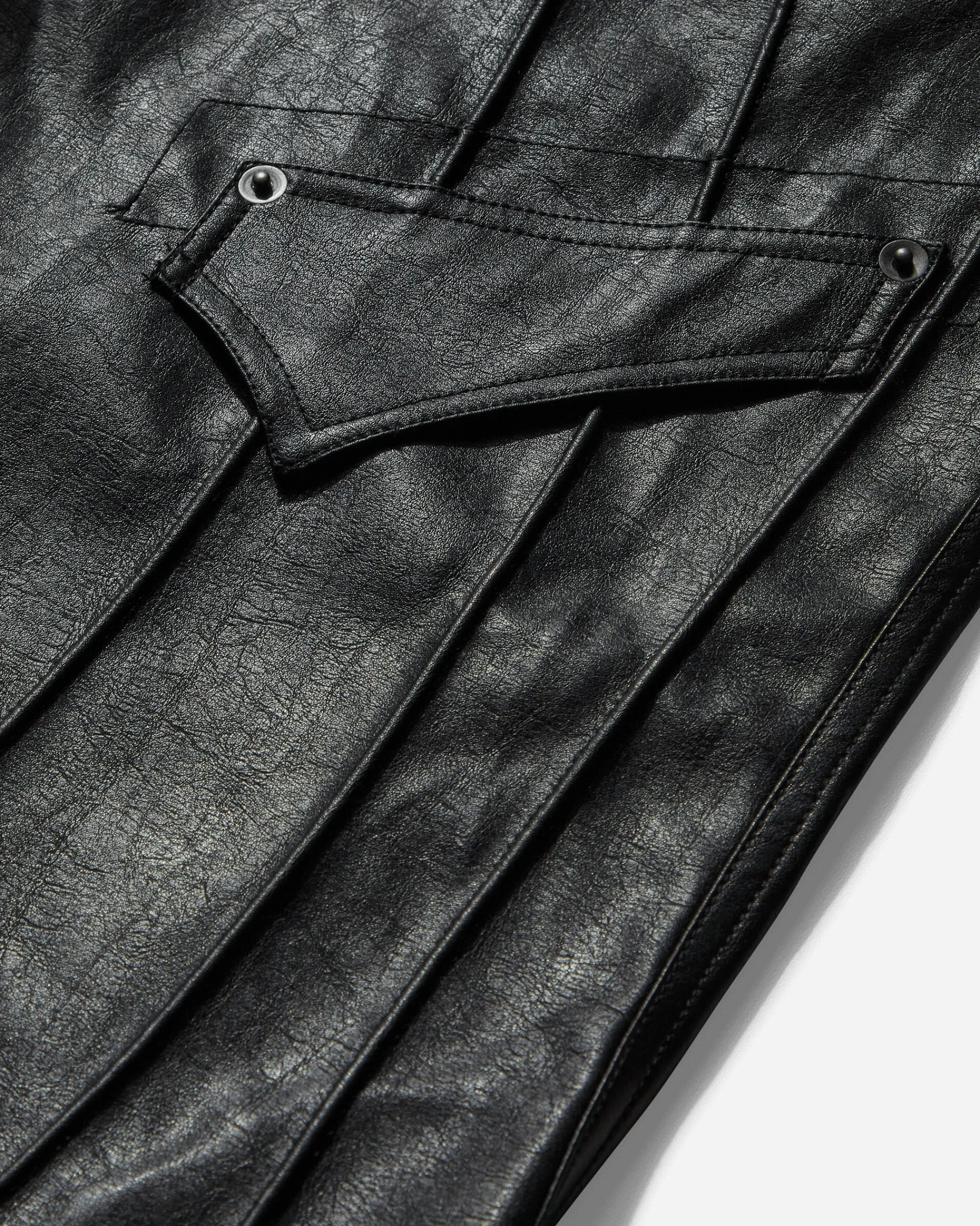 Aesynctx Pants^Women's Swamp Faux Leather Pants Black