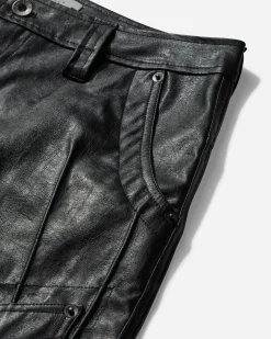 Aesynctx Pants^Women's Swamp Faux Leather Pants Black