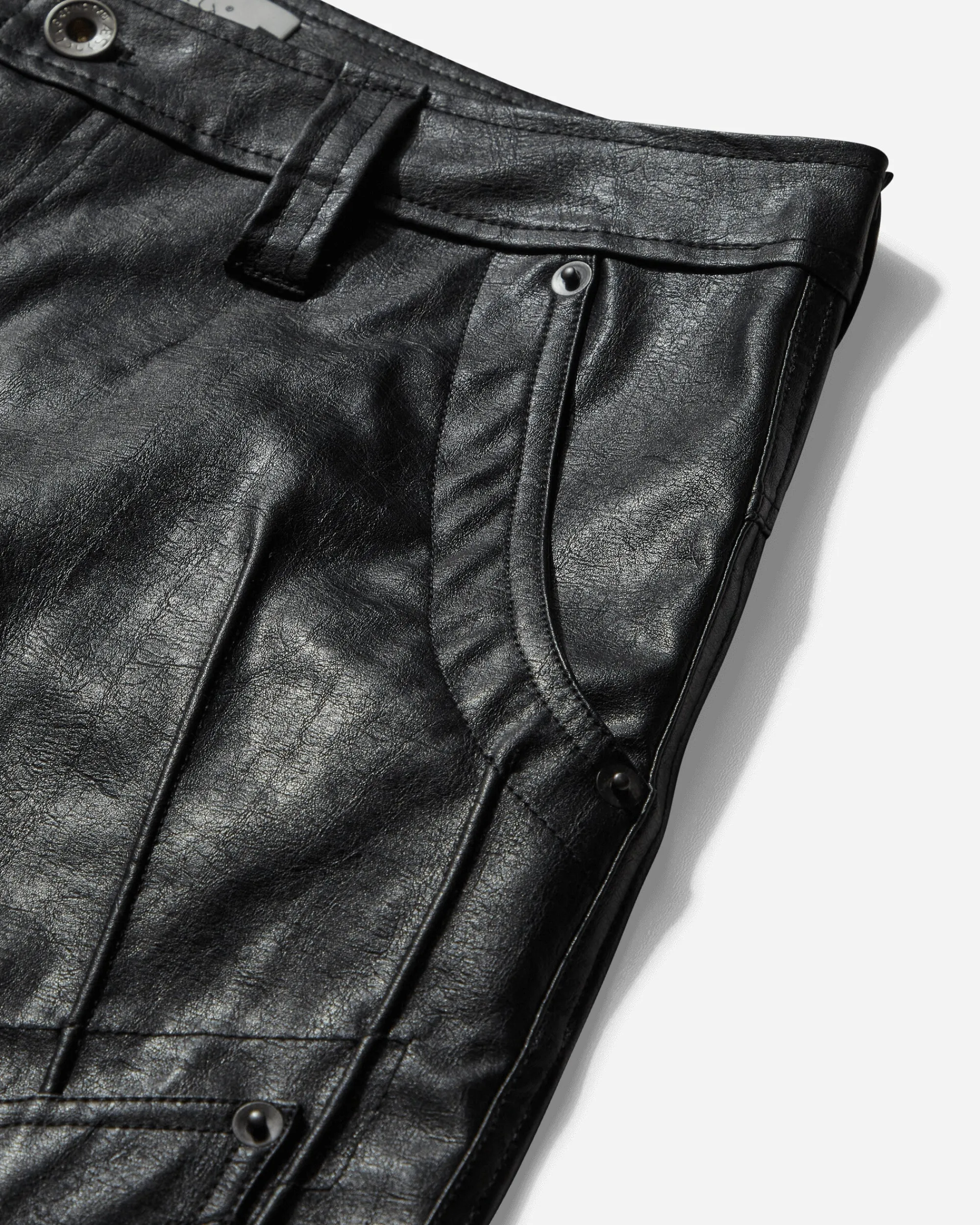 Aesynctx Pants^Women's Swamp Faux Leather Pants Black
