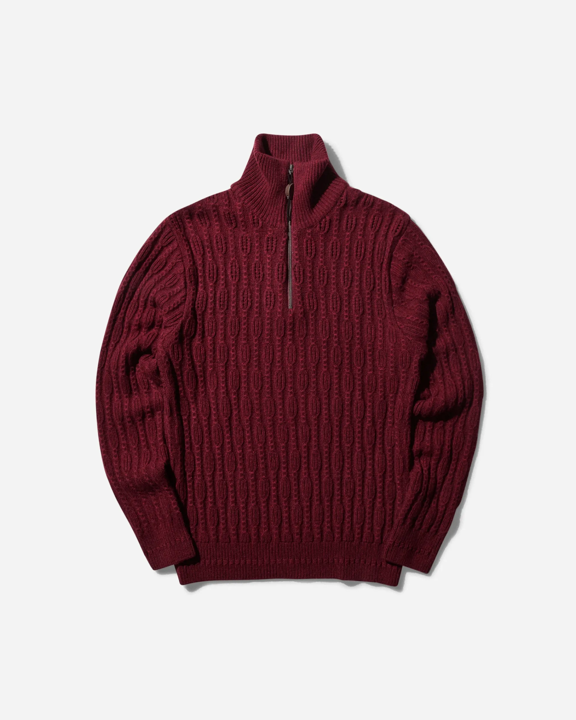 HYEIN SEO Knitwears^Women's Troyer Knit Sweater with Gloves Burgundy