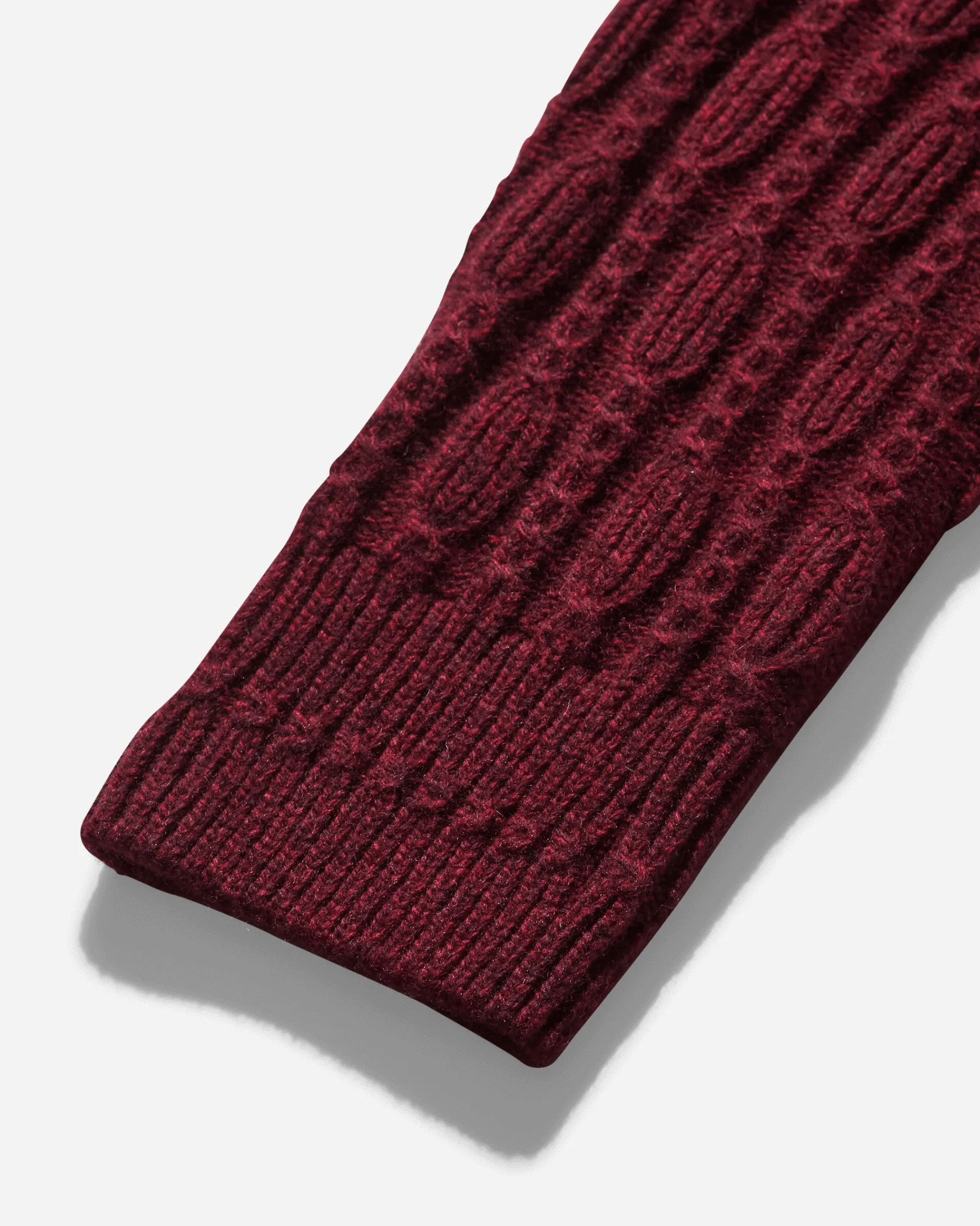 HYEIN SEO Knitwears^Women's Troyer Knit Sweater with Gloves Burgundy