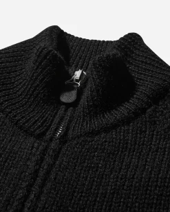 Our Legacy Knitwears^Women's Ultra Zip Funnel Sweater Jet Black