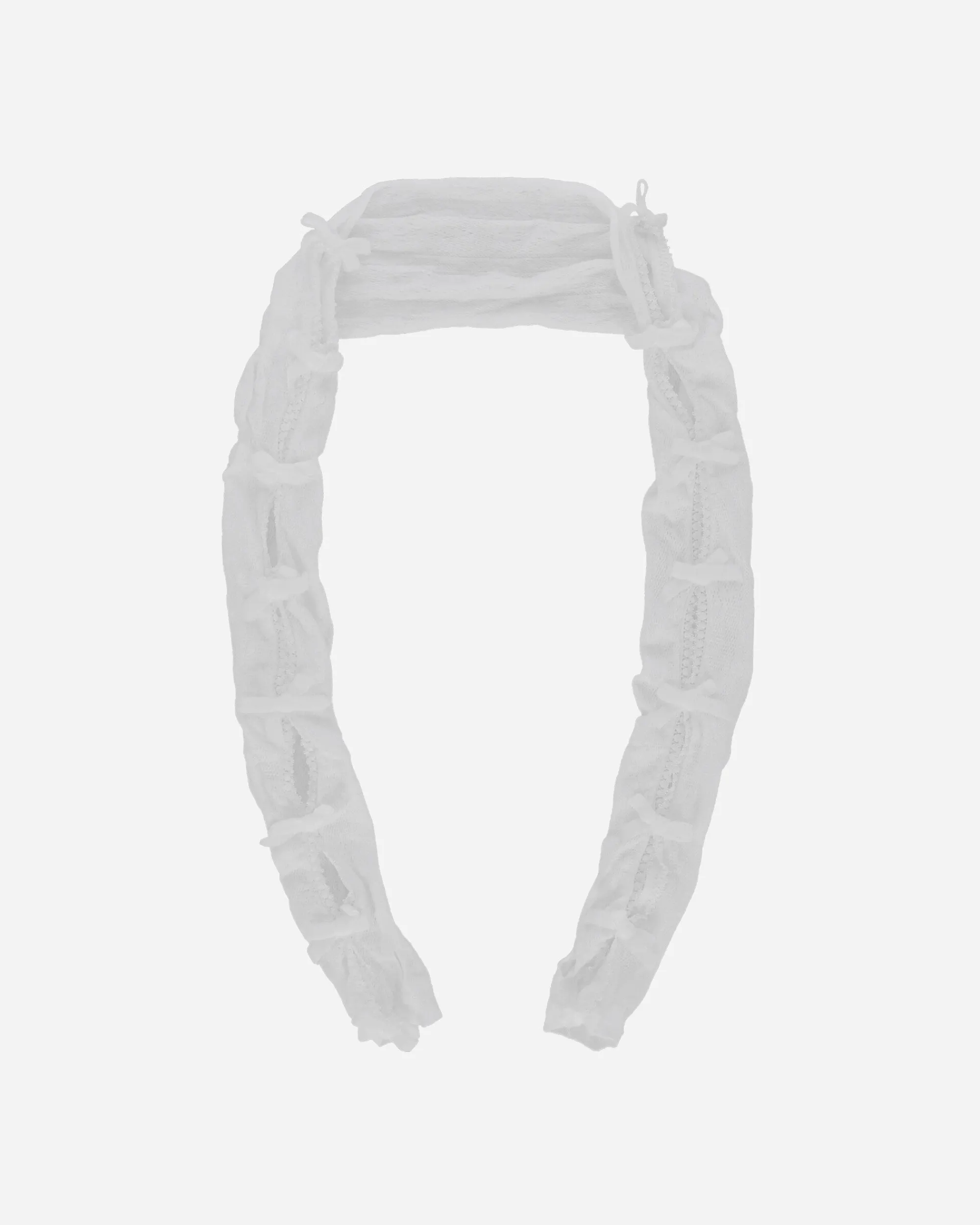 No Dress T-Shirts^Women's Velvet Bow Lace Oversleeves White