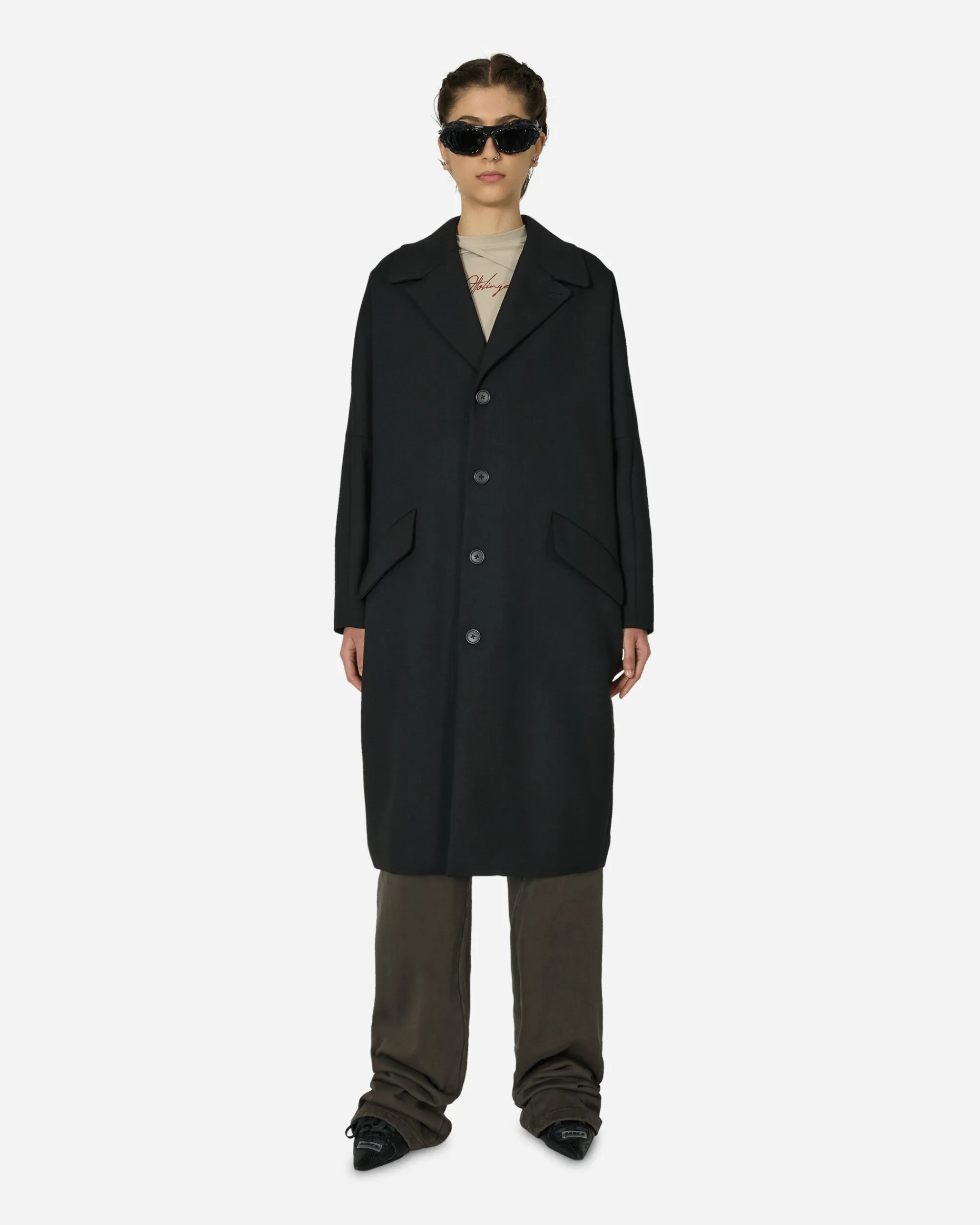 MM6 Maison Margiela Coats And Jackets^Wool Gabardine Coat Black