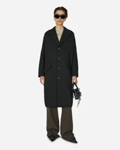 MM6 Maison Margiela Coats And Jackets^Wool Gabardine Coat Black