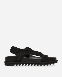 Dries Van Noten Sandals And Slides^Woven Sandals Black