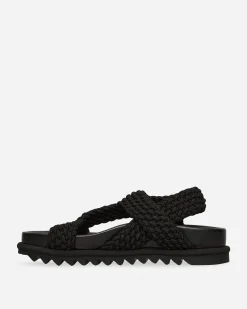 Dries Van Noten Sandals And Slides^Woven Sandals Black