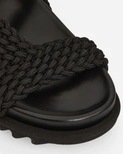 Dries Van Noten Sandals And Slides^Woven Sandals Black