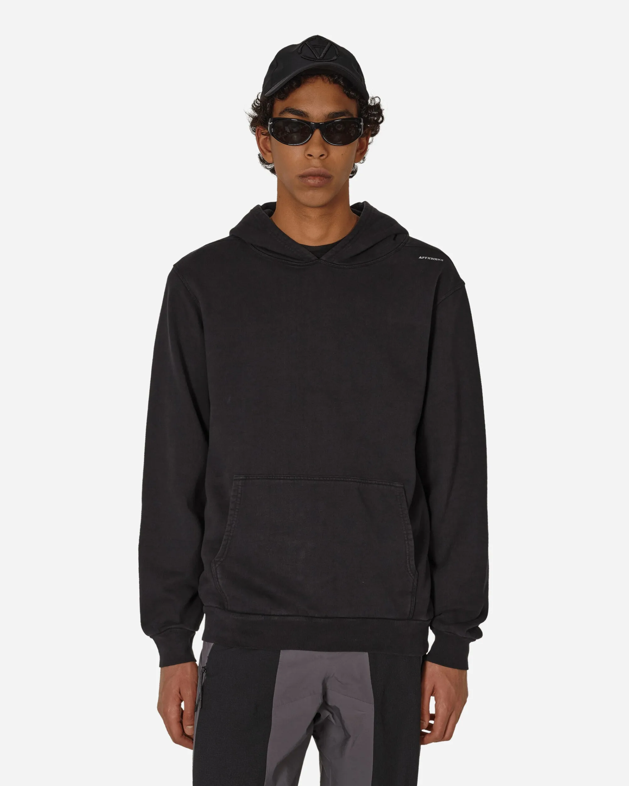 AFFXWRKS Sweatshirts^WRKS Hooded Sweatshirt Washed Black