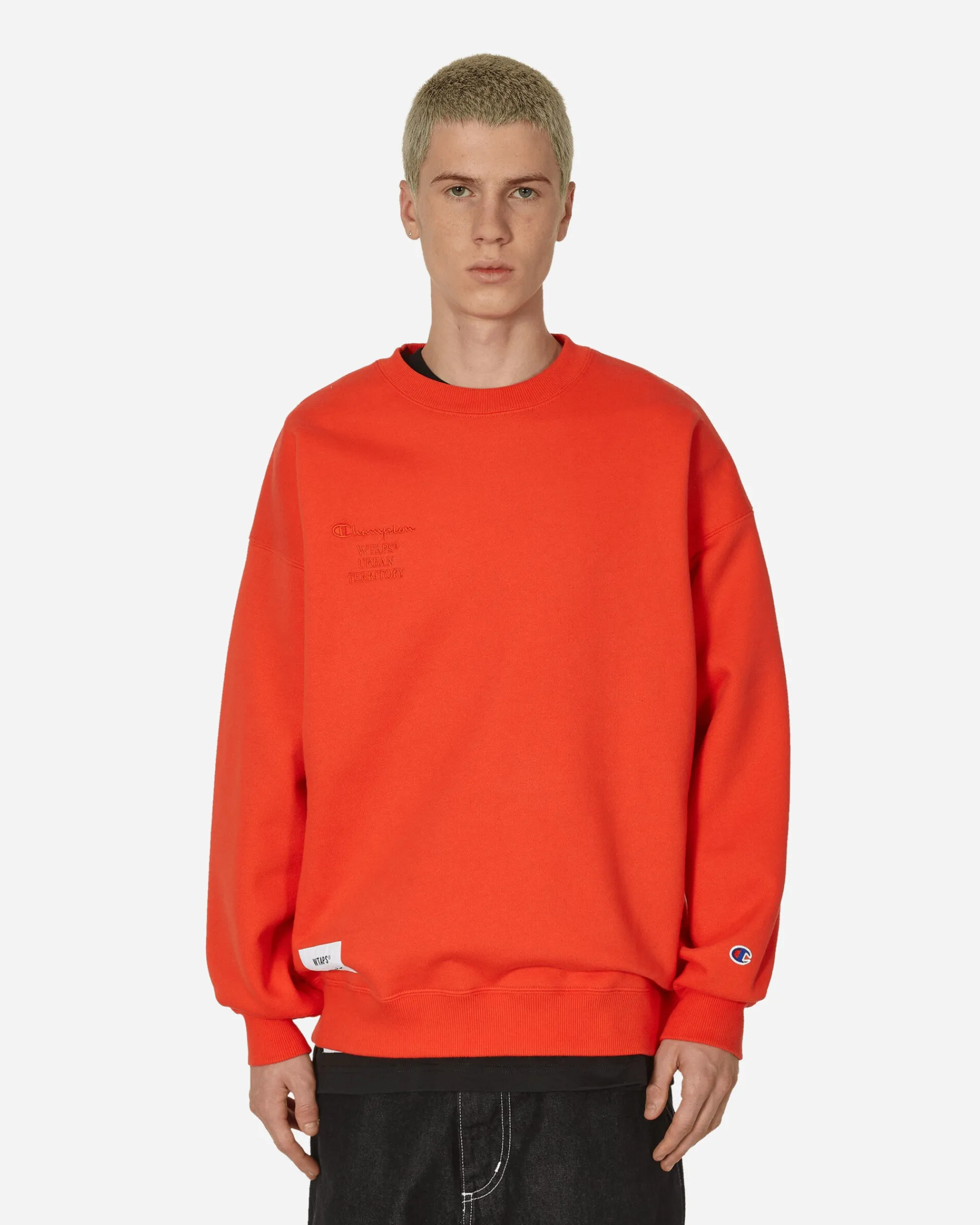Champion Sweatshirts^WTAPS Academy Crewneck Sweatshirt Orange