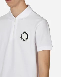 Moncler T-Shirts^Year of The Dragon Logo Patch Polo Shirt White