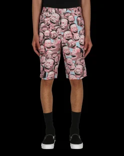 Comme Des Garçons Shirt Shorts^Yue Minjun Woven Shorts Multicolor