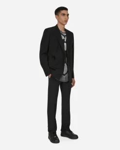Givenchy Pants^Zip Details Wool Trousers Black