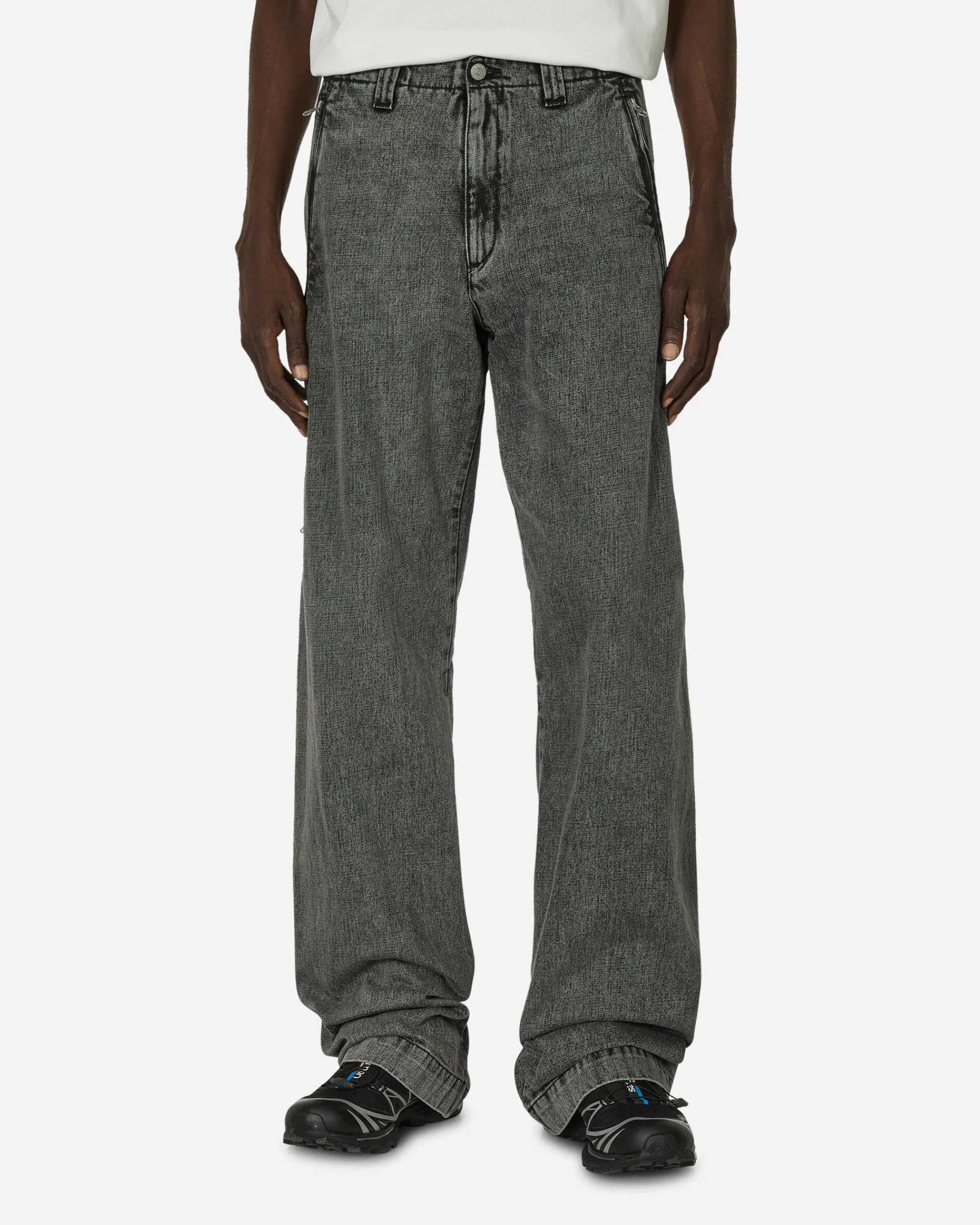 MM6 Maison Margiela Pants^Zipped Denim Trousers Black
