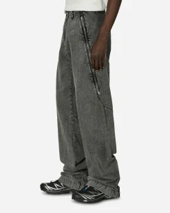 MM6 Maison Margiela Pants^Zipped Denim Trousers Black