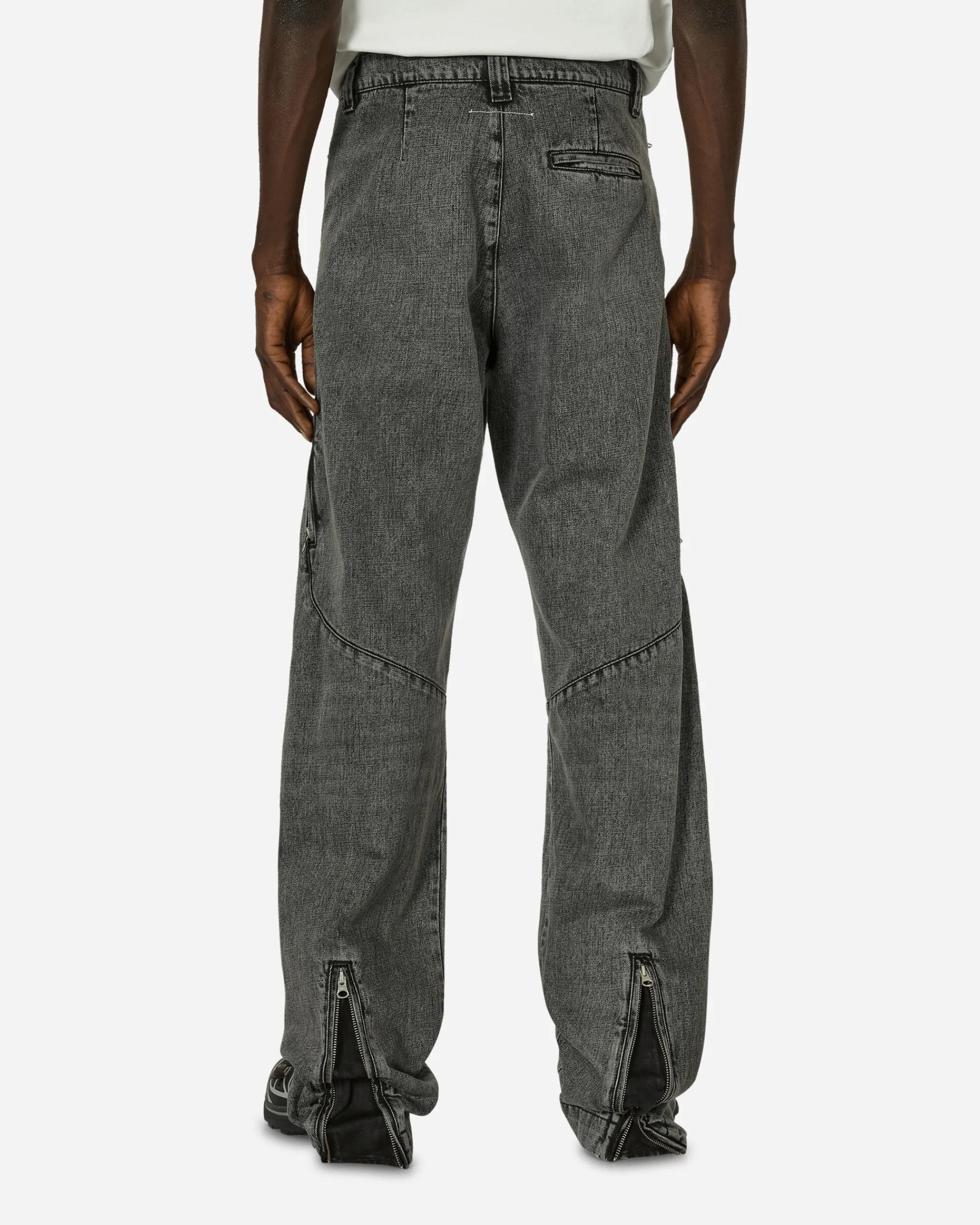 MM6 Maison Margiela Pants^Zipped Denim Trousers Black