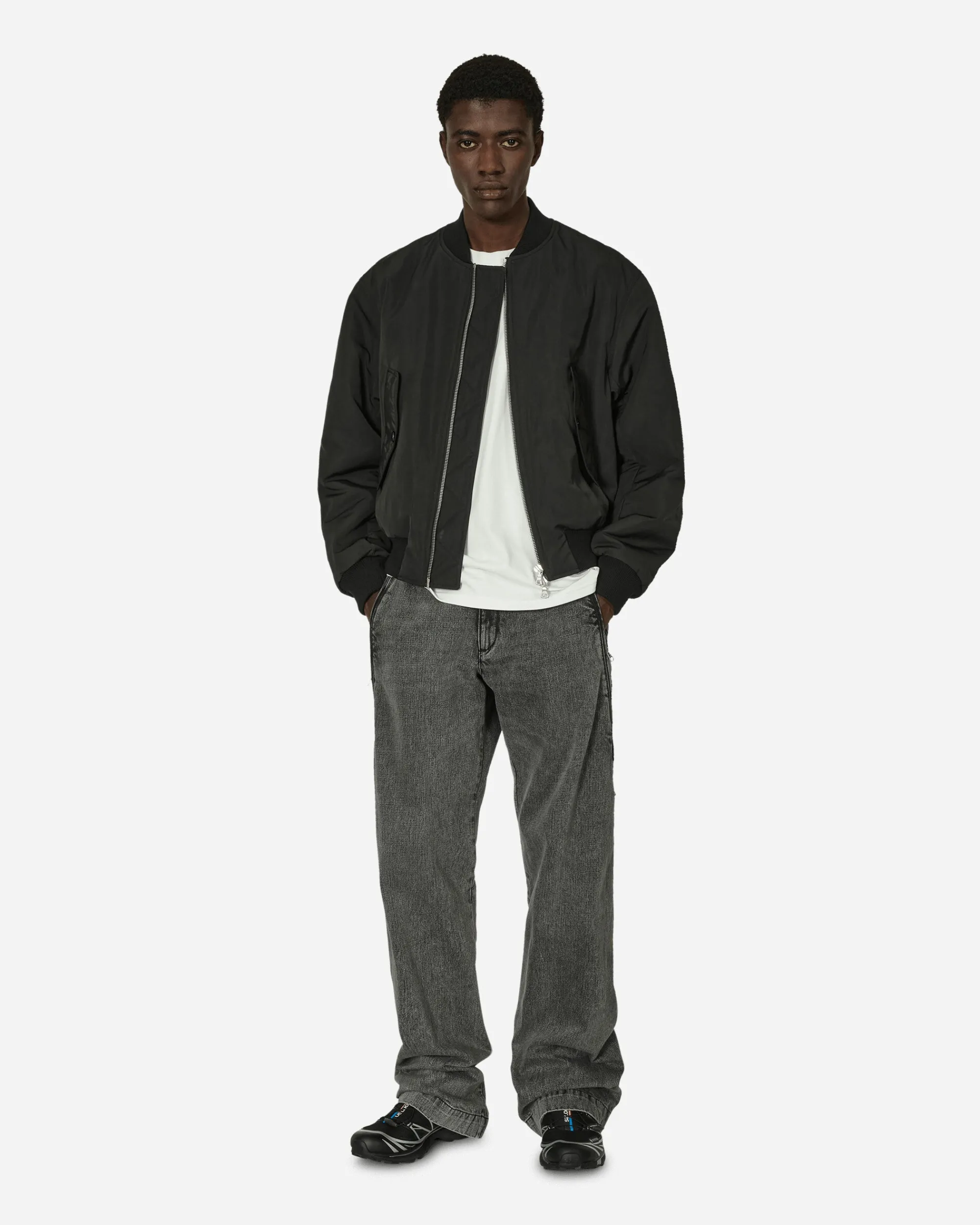 MM6 Maison Margiela Pants^Zipped Denim Trousers Black