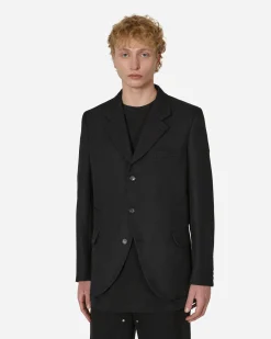 Comme Des Garçons Homme Plus Coats And Jackets^Zipped Wool Blazer Black