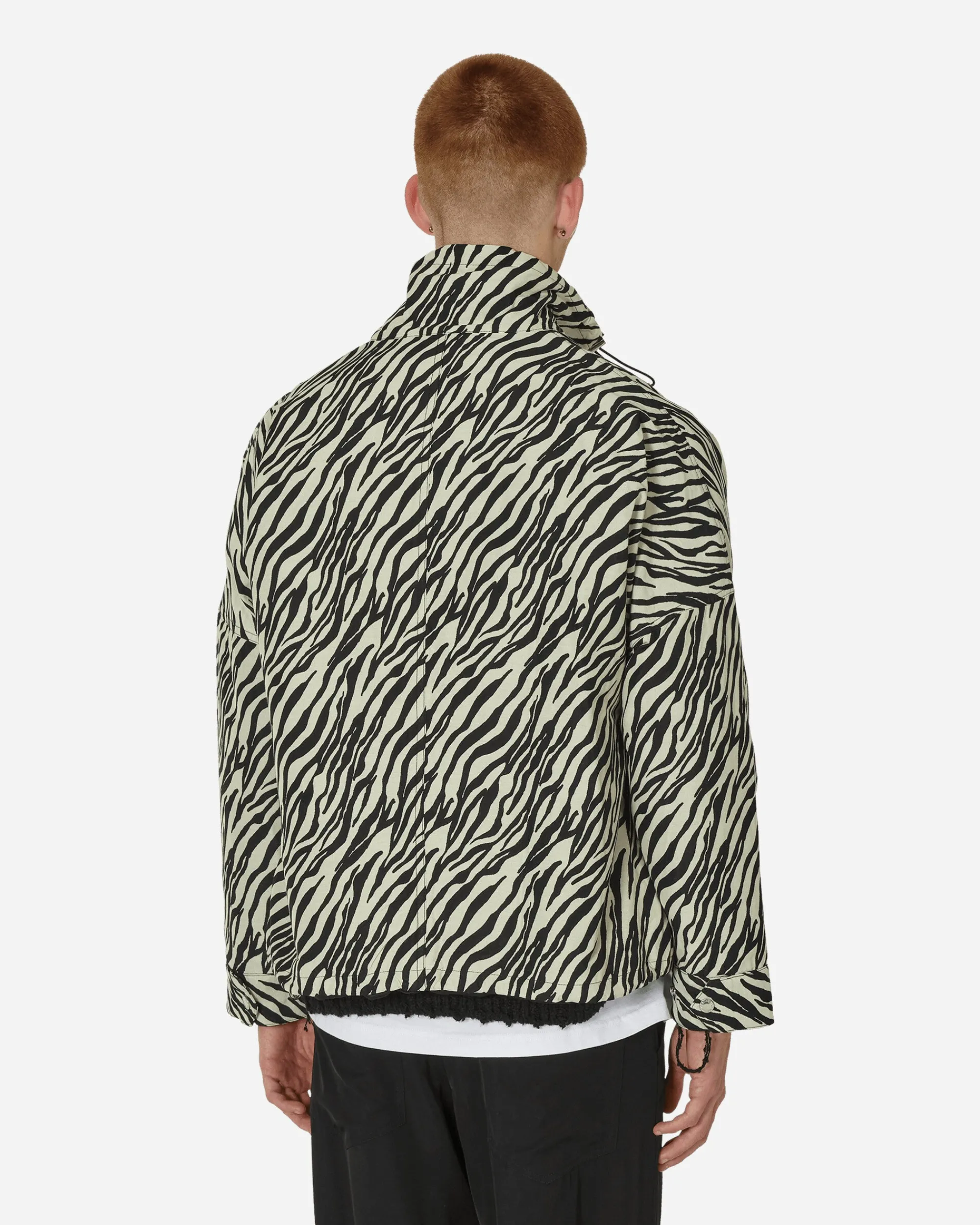 Song for the Mute Coats And Jackets^Zip-Up Funnel Jacket Black / White