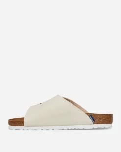 Birkenstock Sandals And Slides^Zürich Suede Canvas Sandals Eggshell