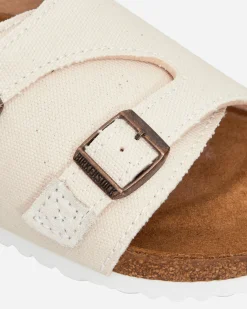 Birkenstock Sandals And Slides^Zürich Suede Canvas Sandals Eggshell